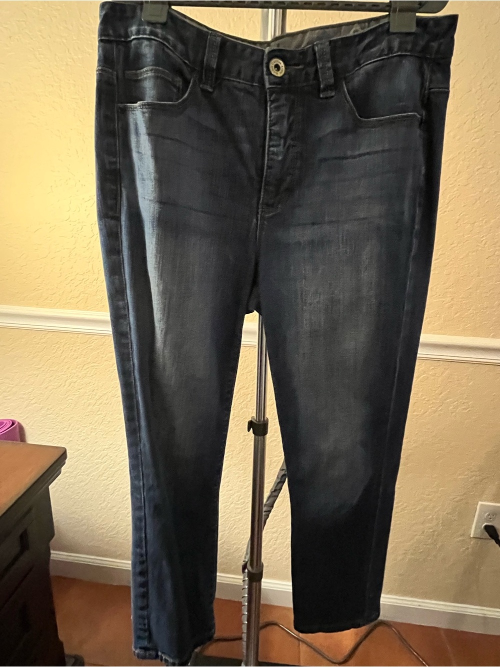 Calvin Klein Dark Blue Cropped Jeans